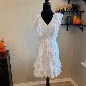 Tommy Hilfiger White Ruffle Dress